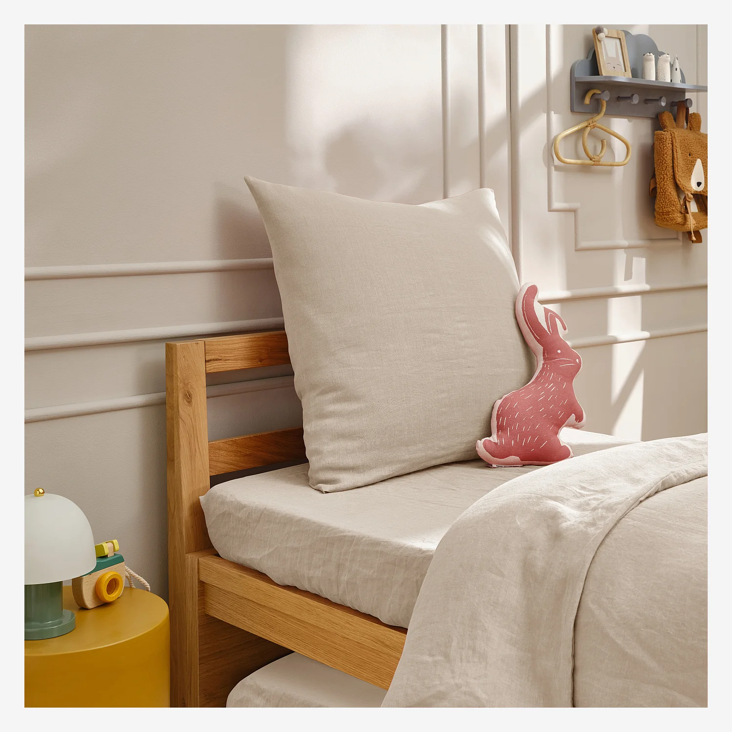 Taie d'oreiller en lin - 65 x 65cm - Naturel - 7