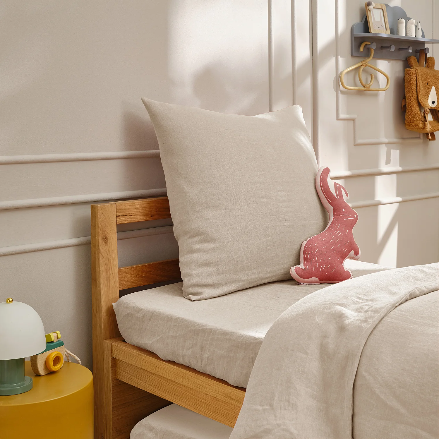 Taie d'oreiller en lin - 65 x 65cm - Naturel - 7