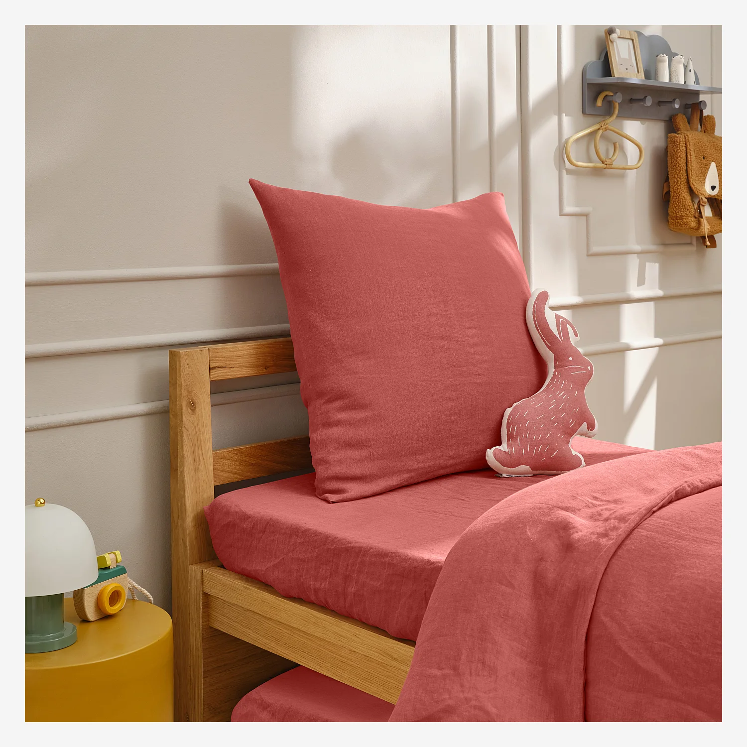 Taie d'oreiller en lin - 65 x 65 cm - Terracotta - 7