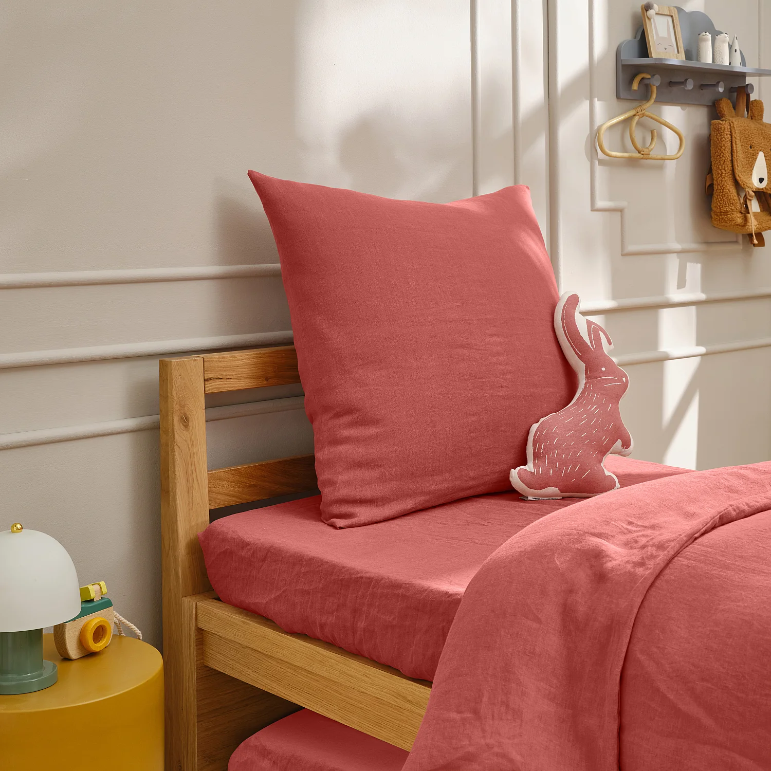 Taie d'oreiller en lin - 65 x 65 cm - Terracotta - 7
