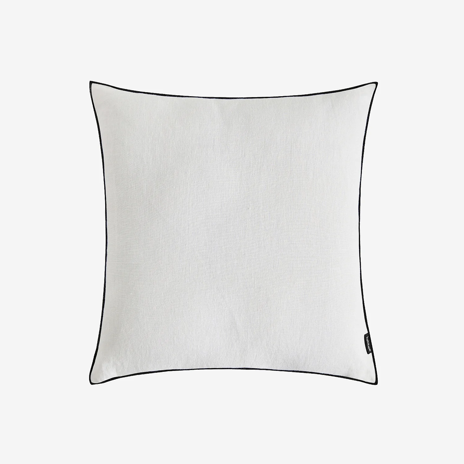 Coussin en lin à bourdon noir - 45 x 45 cm - Blanc - 2