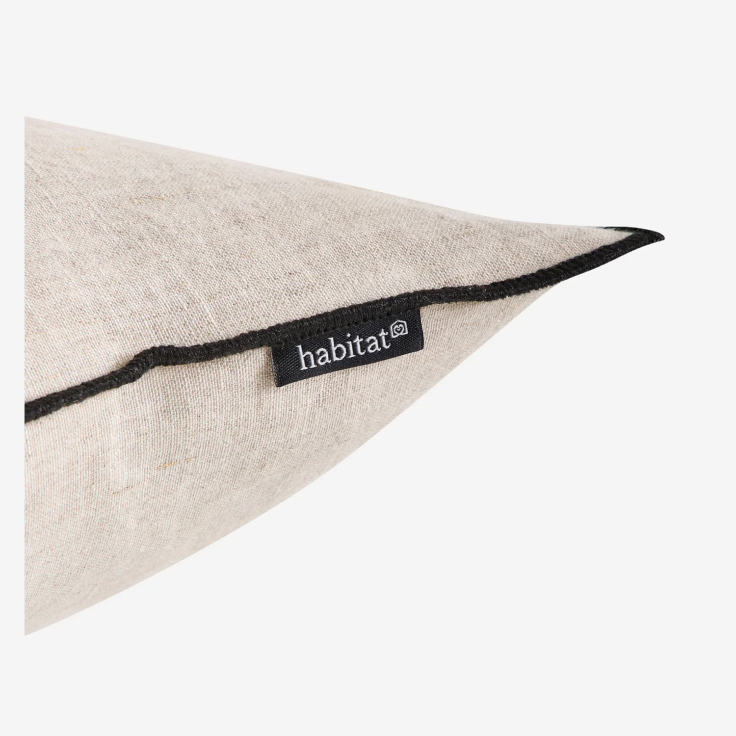 Coussin en lin à bourdon noir - 45 x 45 cm - Naturel - 3