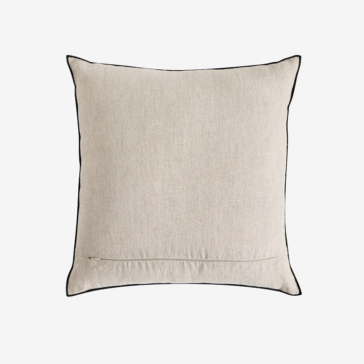 Coussin en lin à bourdon noir - 45 x 45 cm - Naturel - 8