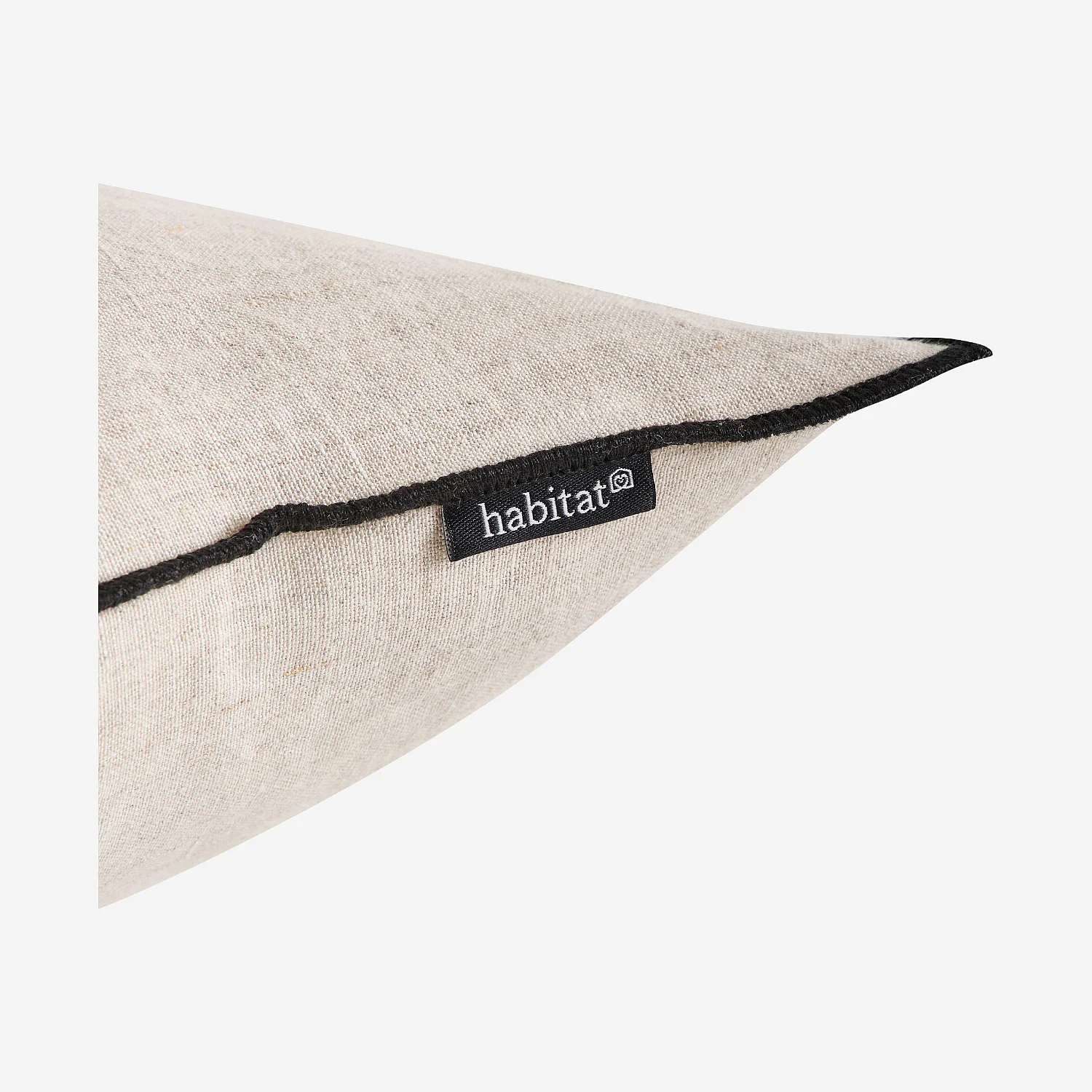 Coussin en lin à bourdon noir - 45 x 45 cm - Naturel - 3