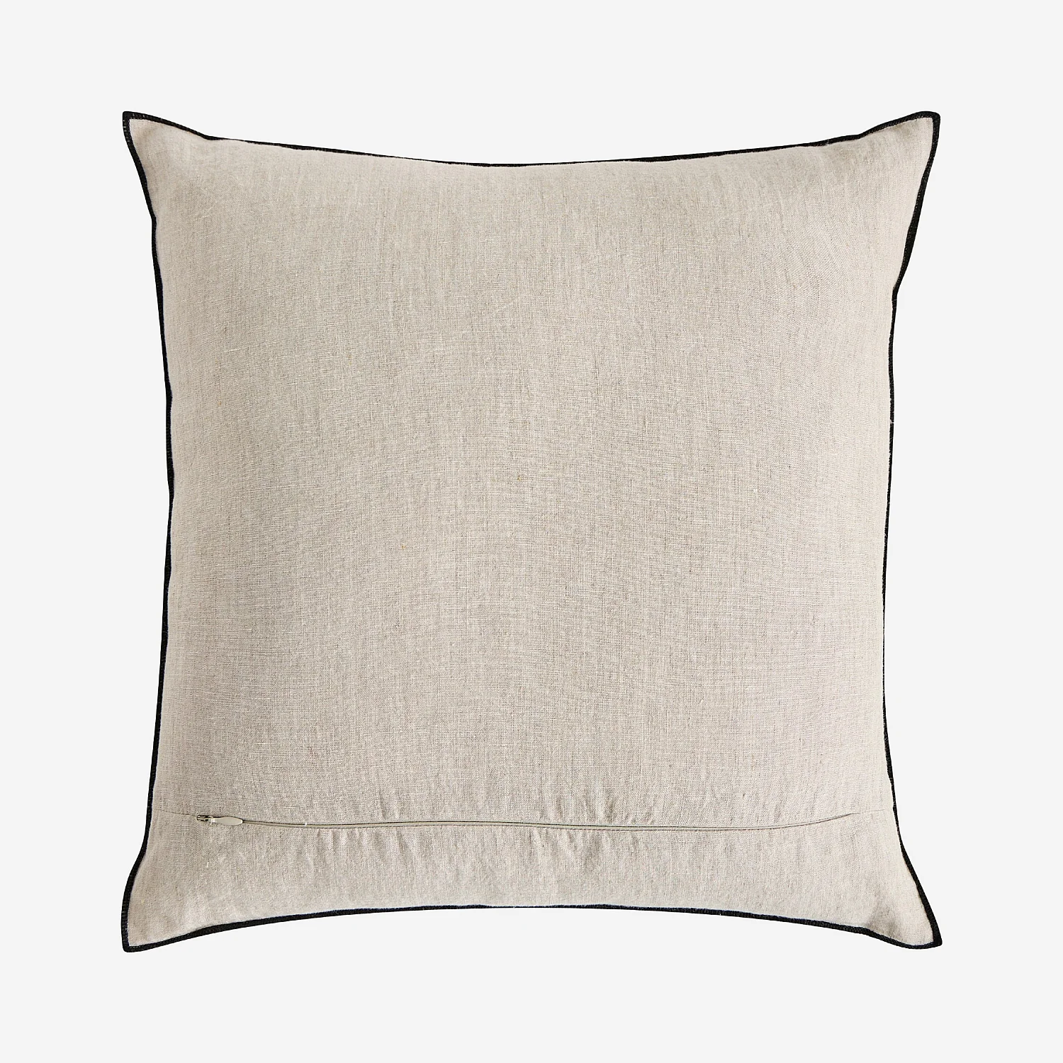 Coussin en lin à bourdon noir - 45 x 45 cm - Naturel - 8