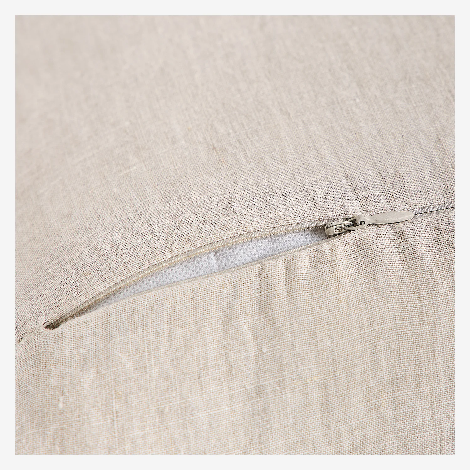 Coussin en lin à bourdon noir - 45 x 45 cm - Naturel - 5