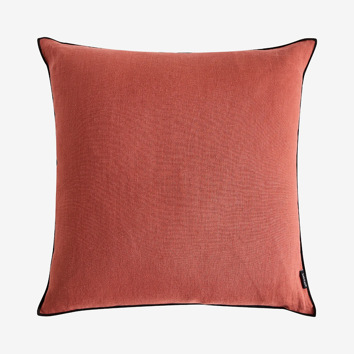 Coussin en lin à bourdon noir - 45 x 45 cm - Terracotta - 2