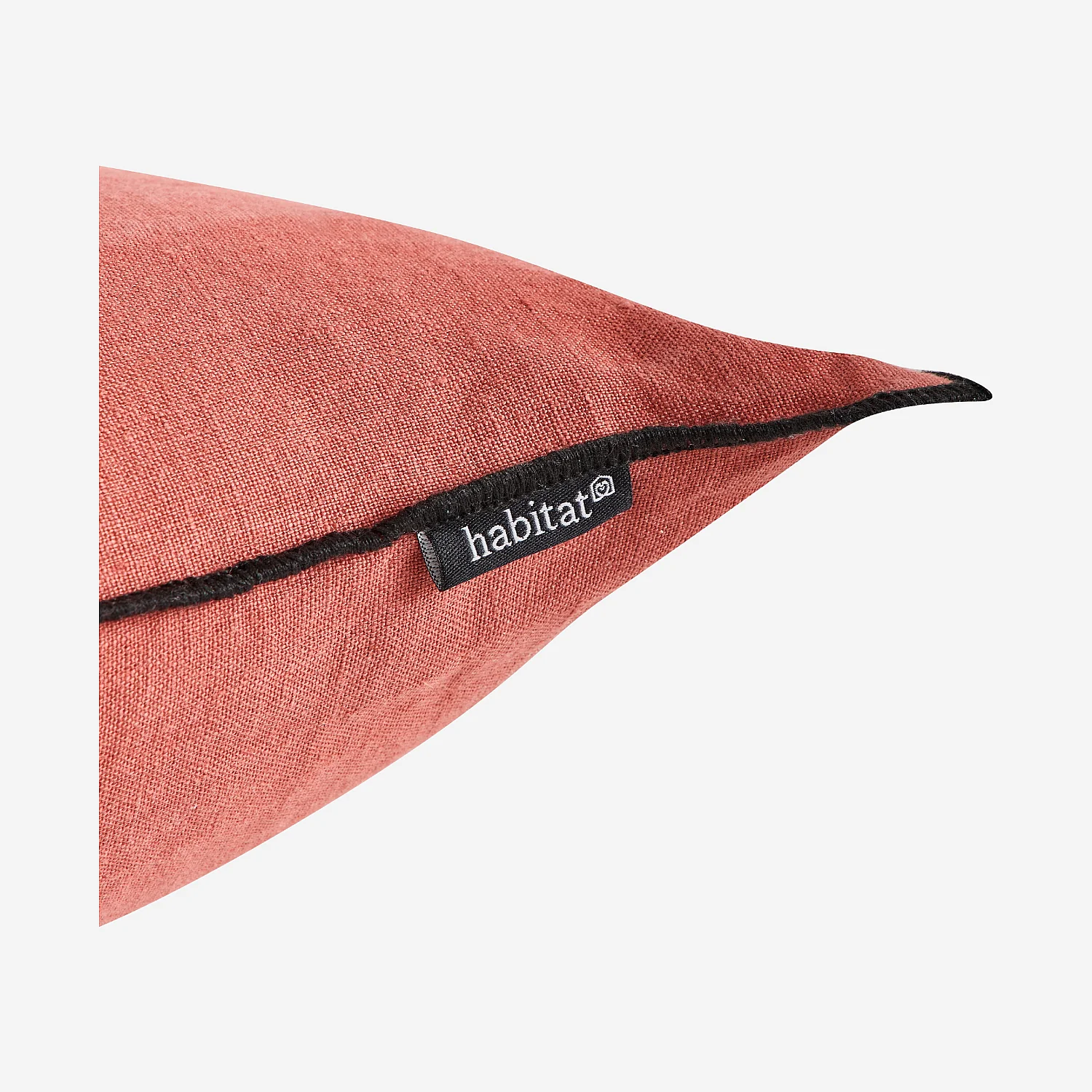 Coussin en lin à bourdon noir - 45 x 45 cm - Terracotta - 3