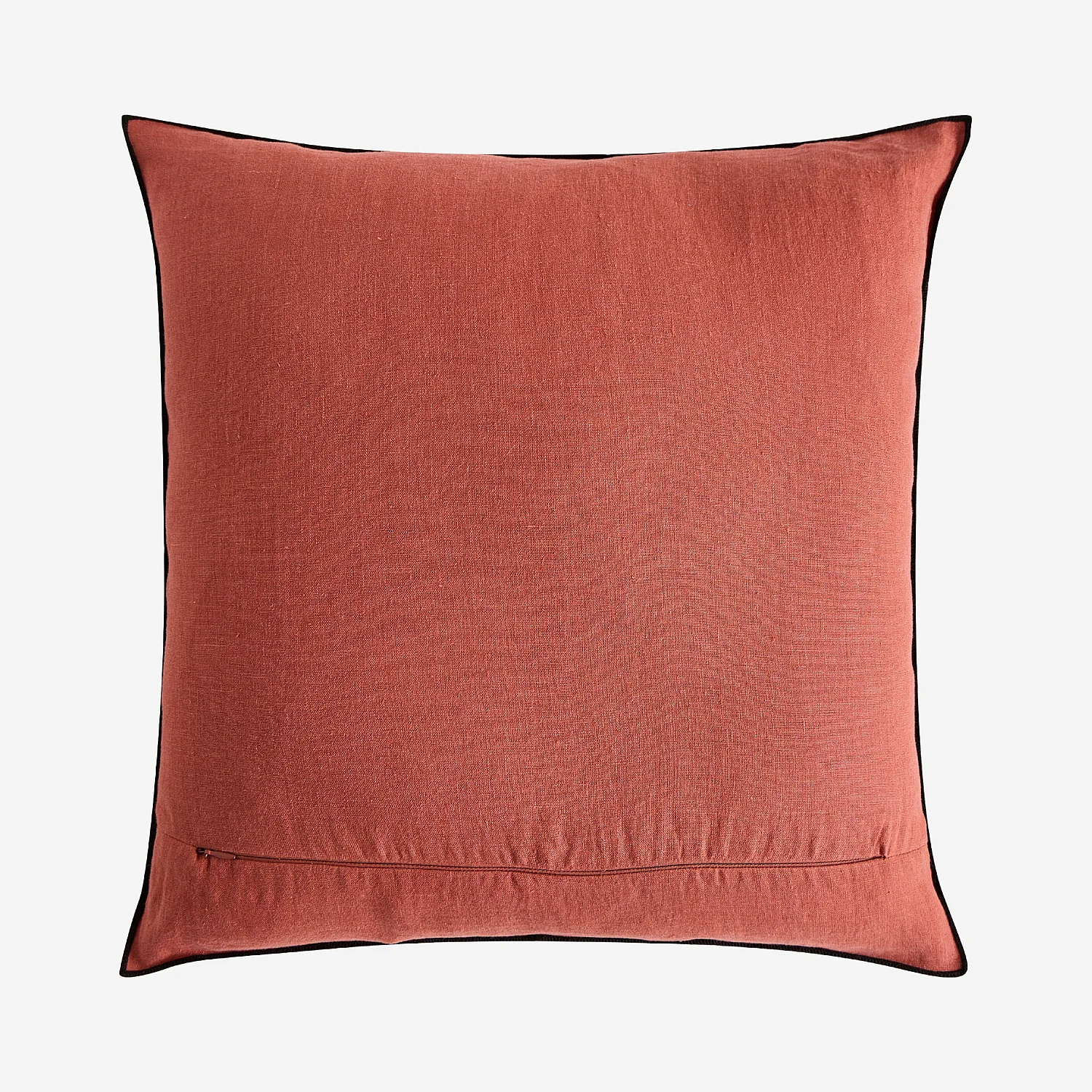 Coussin en lin à bourdon noir - 45 x 45 cm - Terracotta - 8