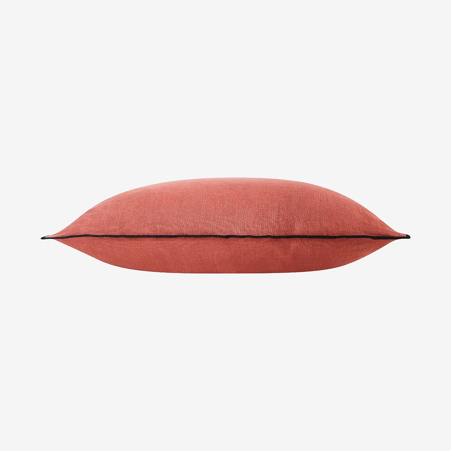 Coussin en lin à bourdon noir - 45 x 45 cm - Terracotta - 9