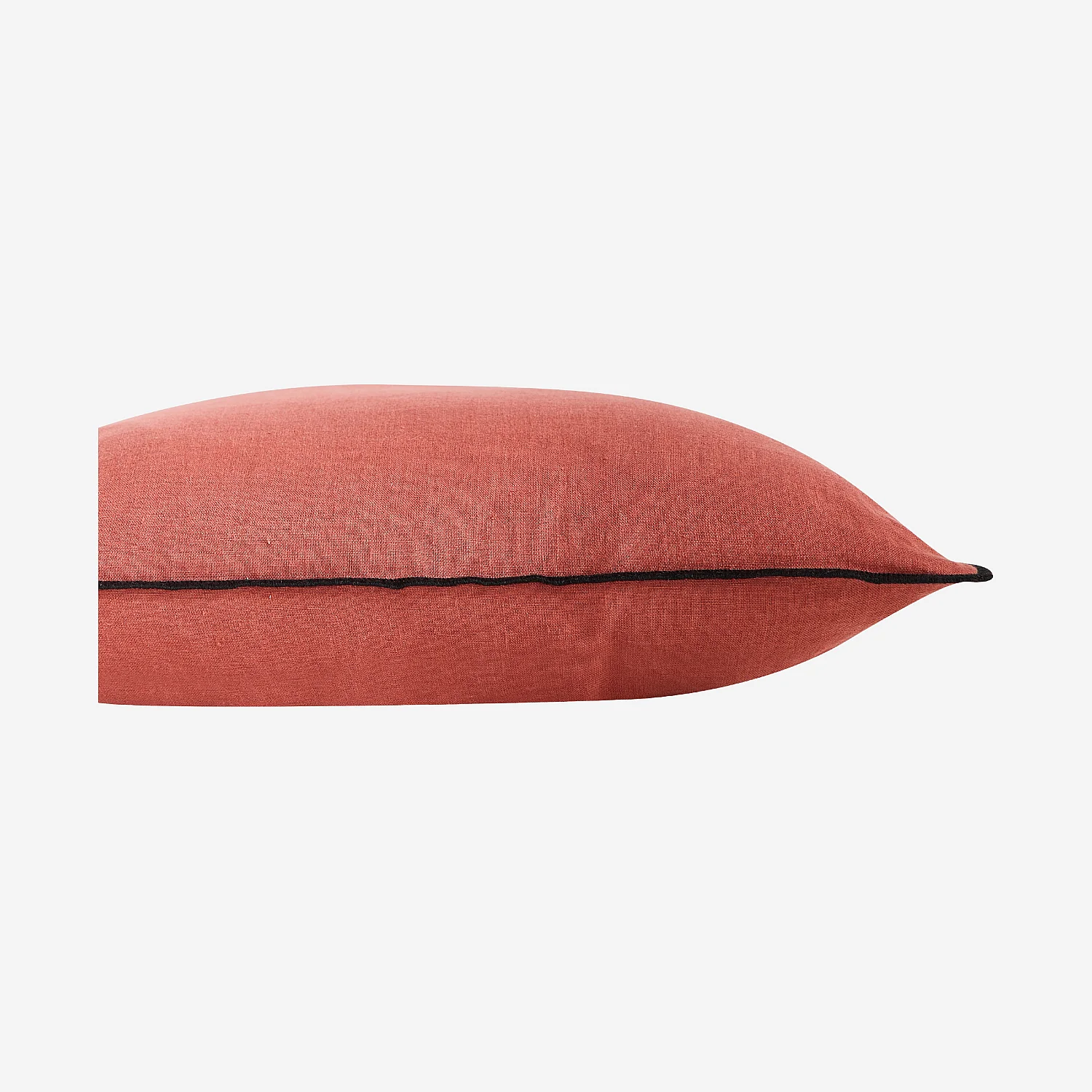Coussin en lin à bourdon noir - 45 x 45 cm - Terracotta - 7