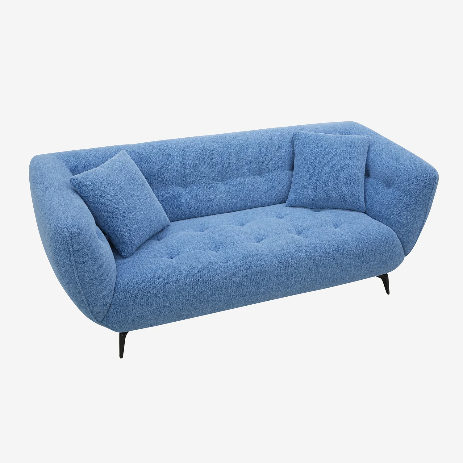 3-zits stoffen bank - Blauw - 6