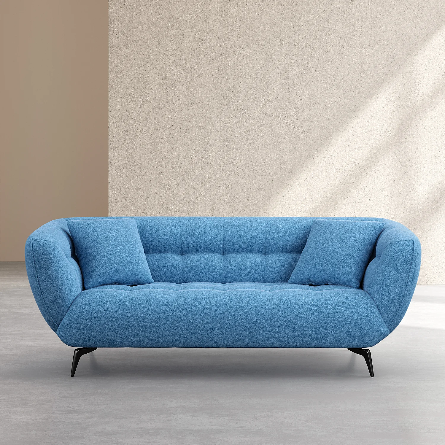 Divano 3 posti in tessuto - Blu - 3