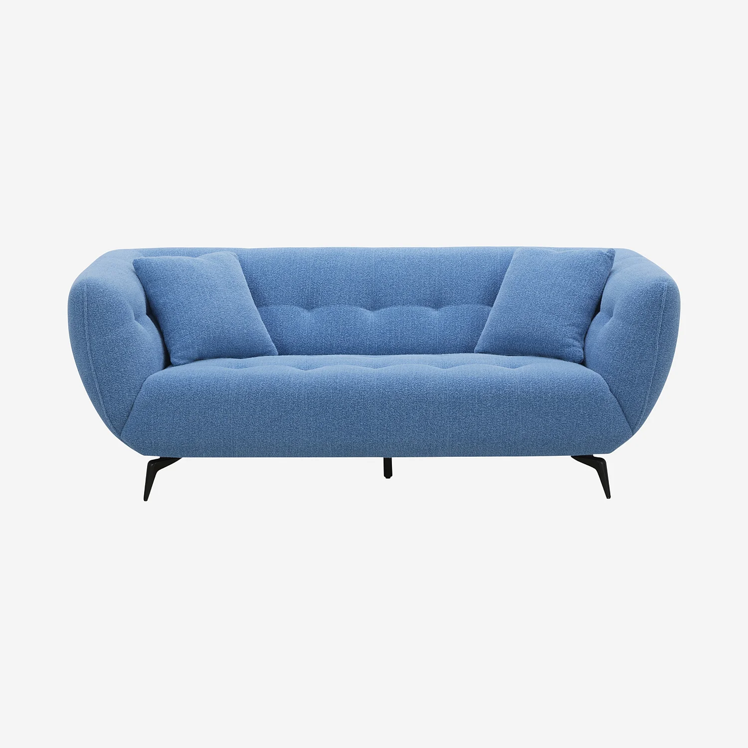 Canapé 3 places en tissu - Bleu - 1