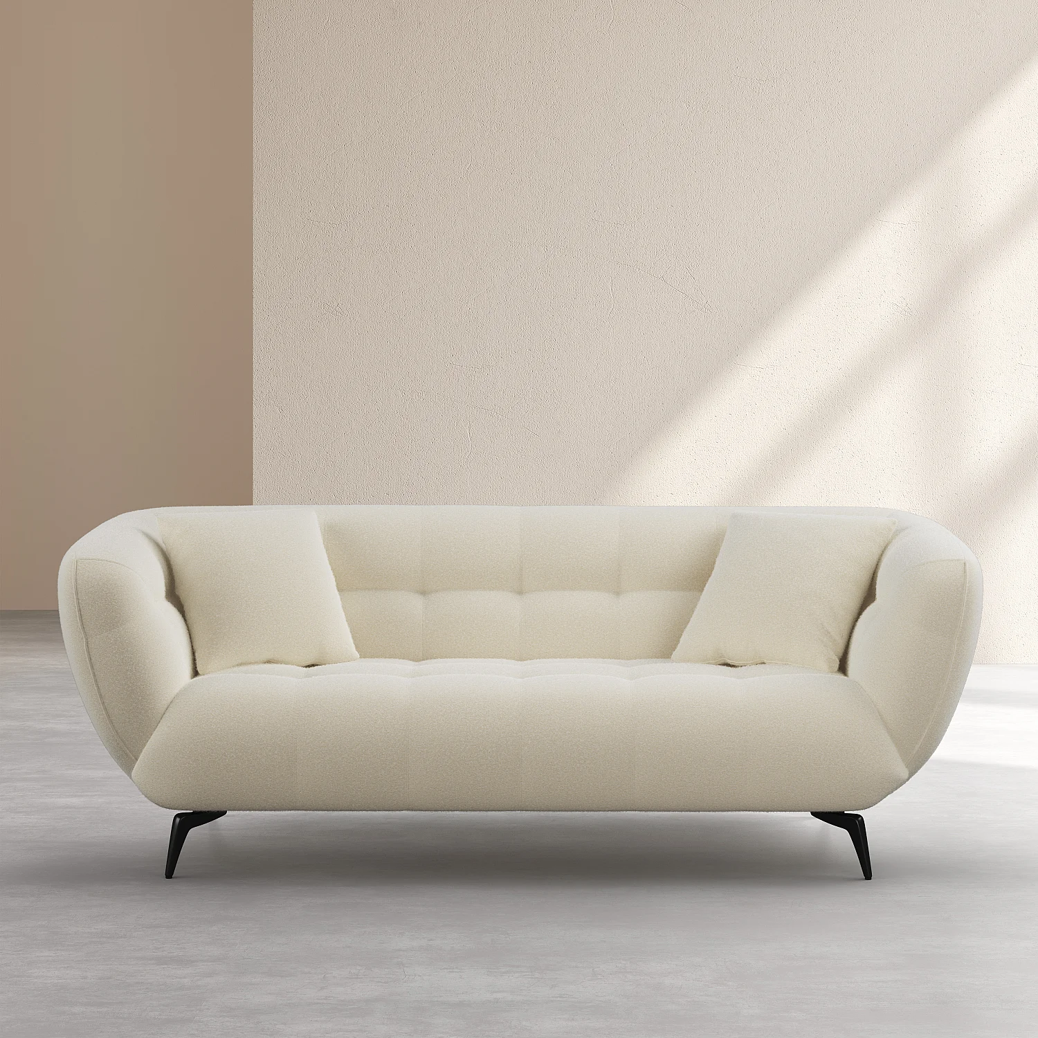 Divano 3 posti in tessuto - Ecru - 3