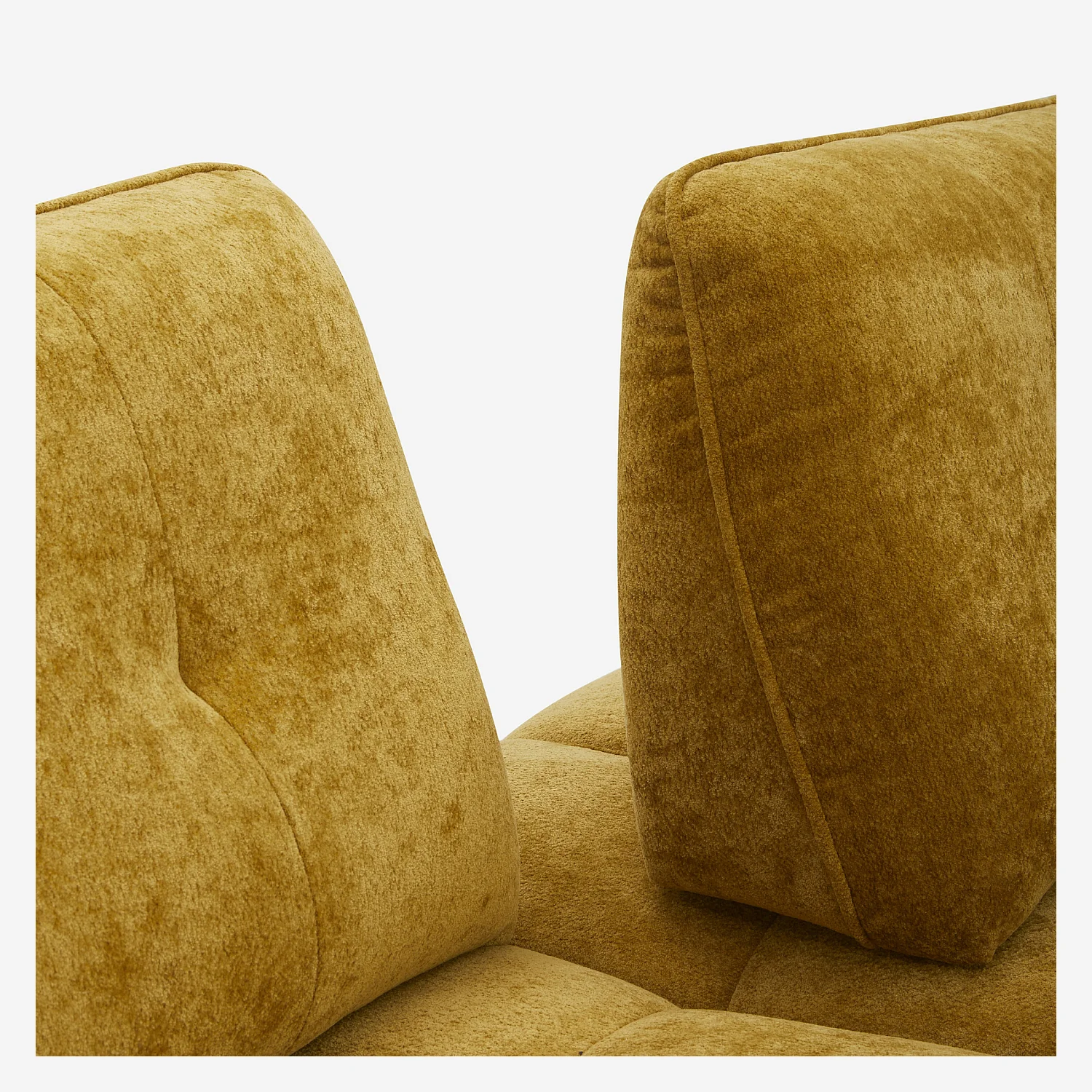 Canapé 4 places capitonné en tissu avec dossier avance-recule - Miel - 3