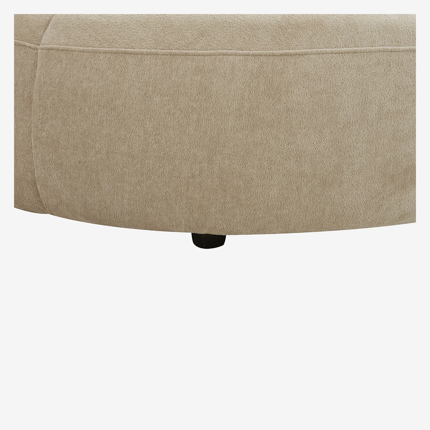 Canapé 4 places capitonné en tissu avec dossier avance-recule - Crème - 8