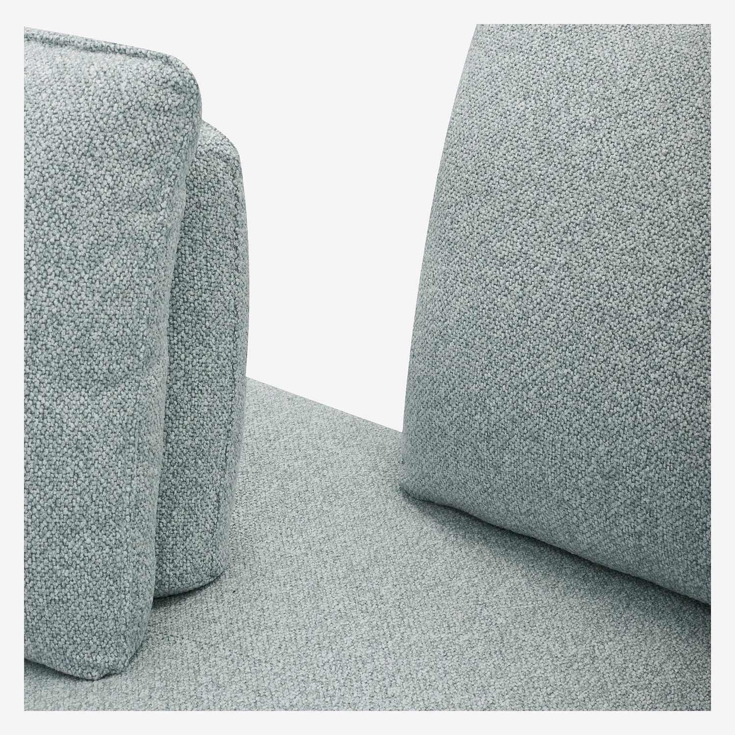 3-Sitzer-Sofa aus strukturiertem Stoff mit verschiebbarer Rückenlehne - Gletscherblau - 2