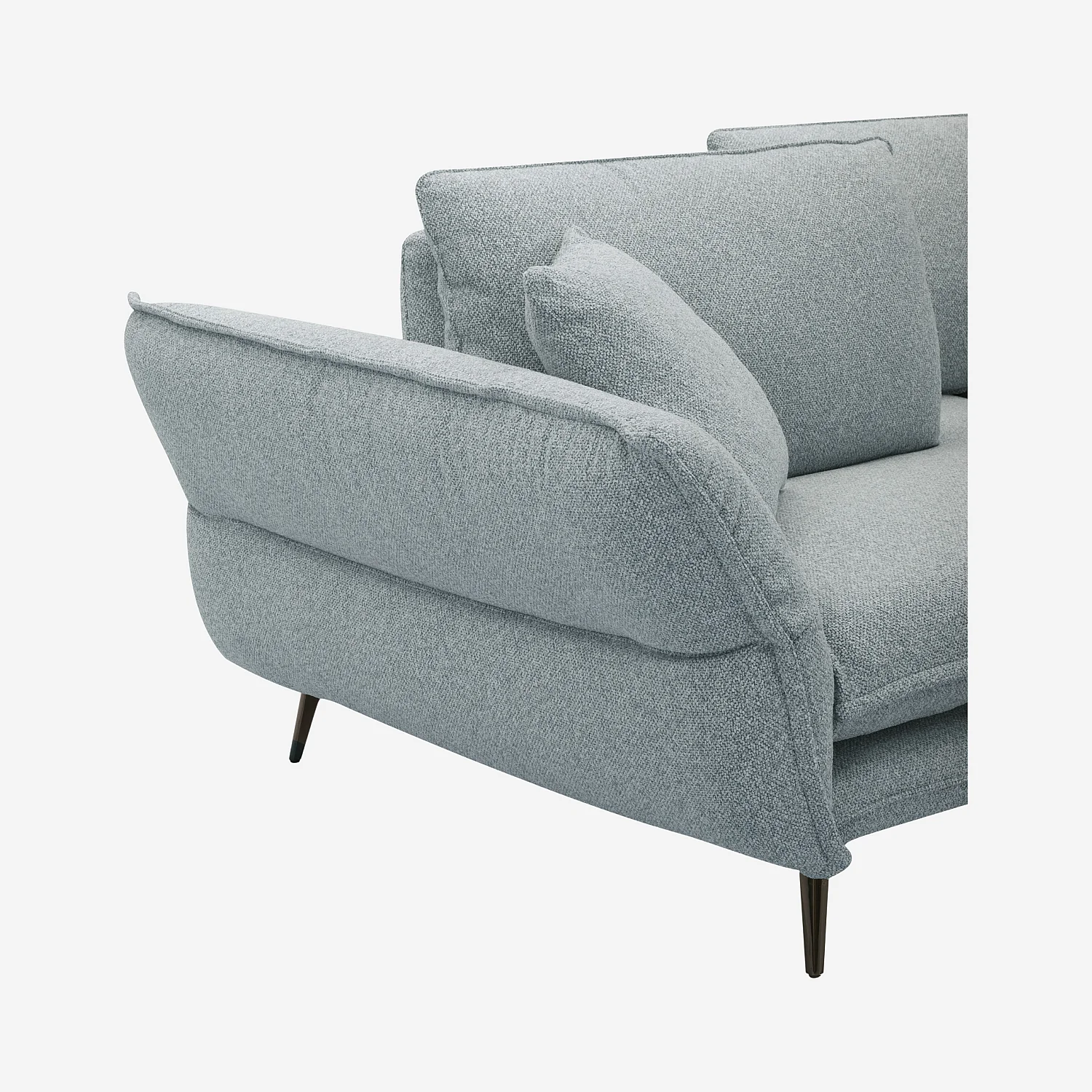 3-Sitzer-Sofa aus strukturiertem Stoff mit verschiebbarer Rückenlehne - Gletscherblau - 6