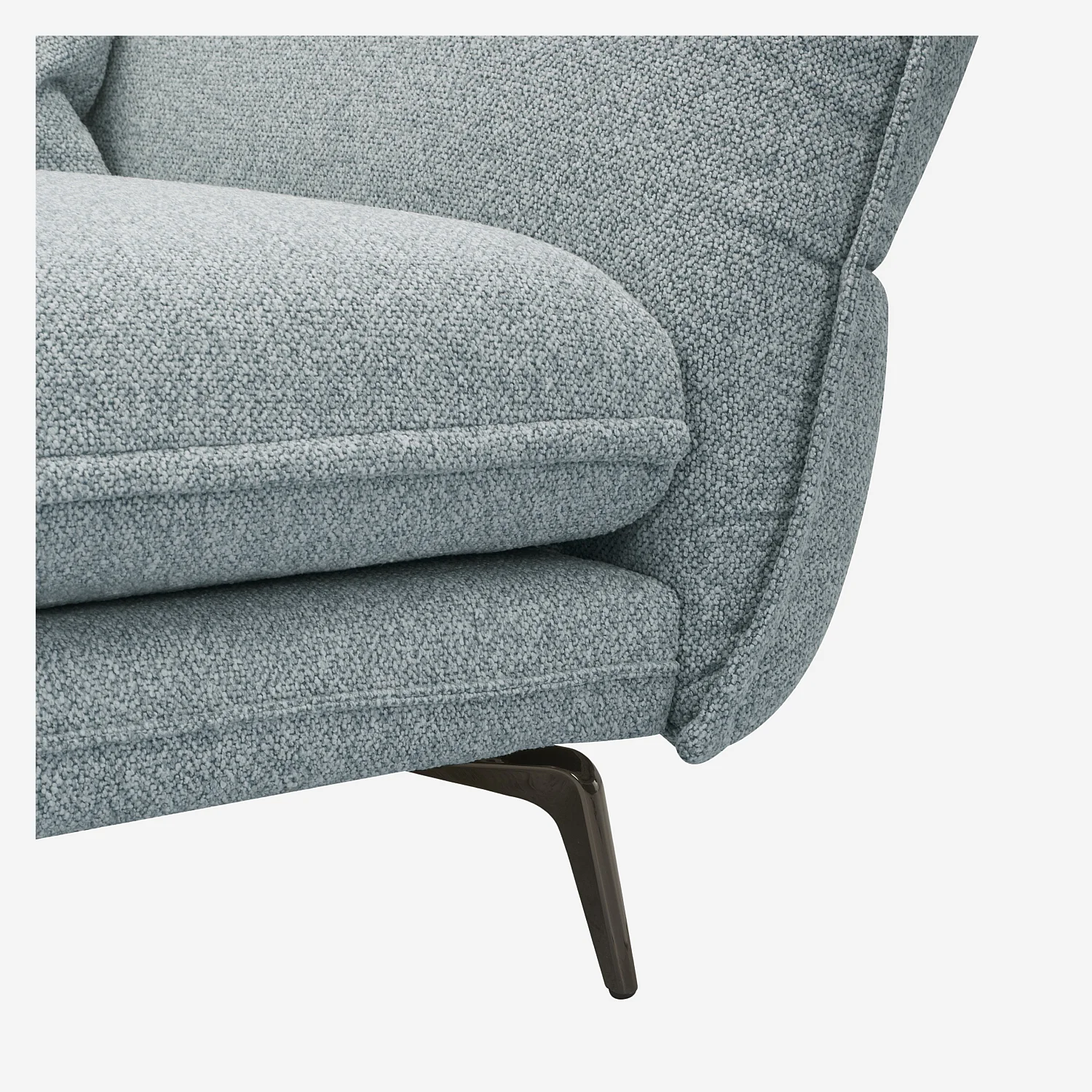 3-Sitzer-Sofa aus strukturiertem Stoff mit verschiebbarer Rückenlehne - Gletscherblau - 5