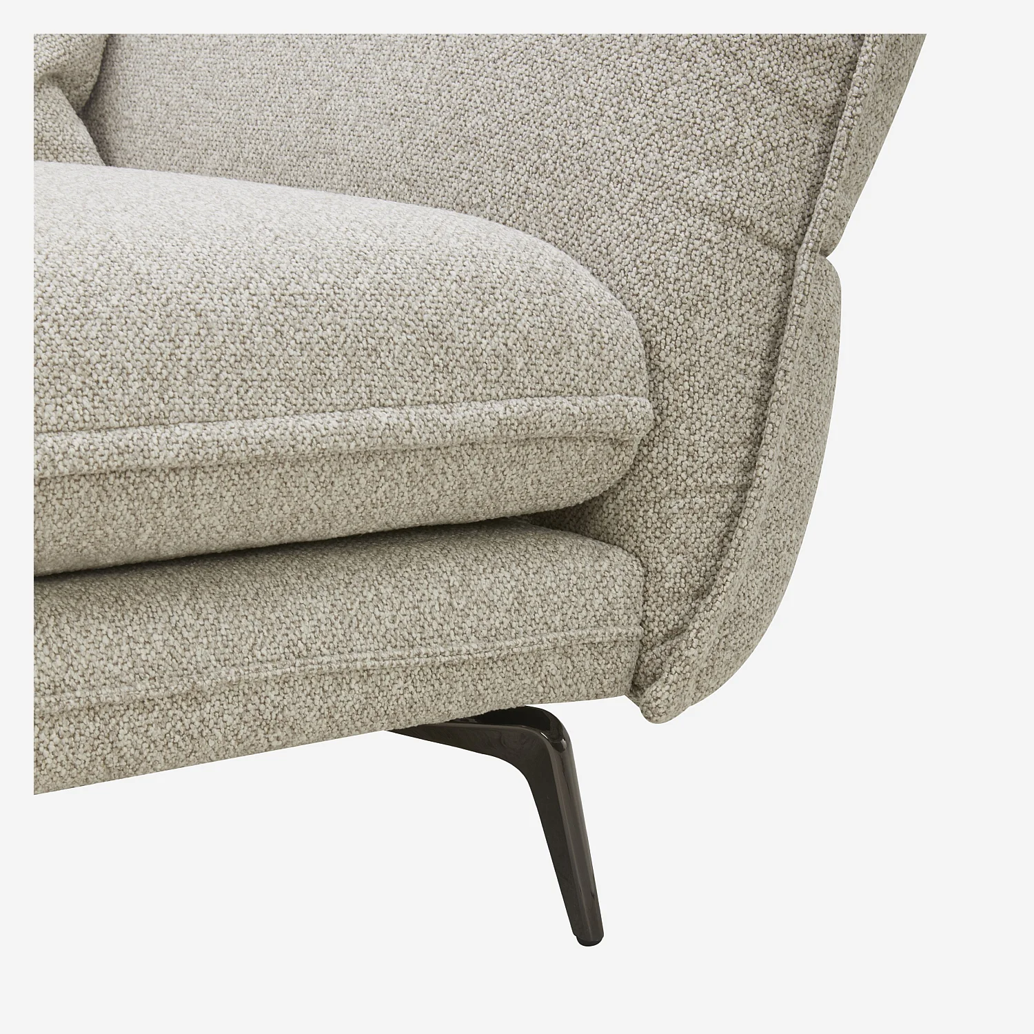 3-Sitzer-Sofa aus strukturiertem Stoff mit verschiebbarer Rückenlehne - Greige - 5