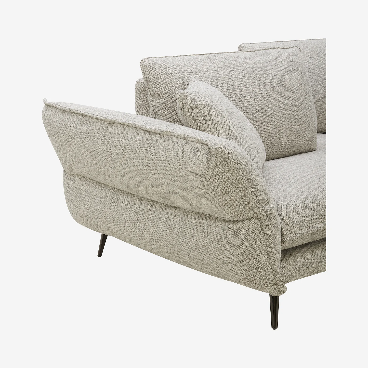 3-Sitzer-Sofa aus strukturiertem Stoff mit verschiebbarer Rückenlehne - Greige - 9