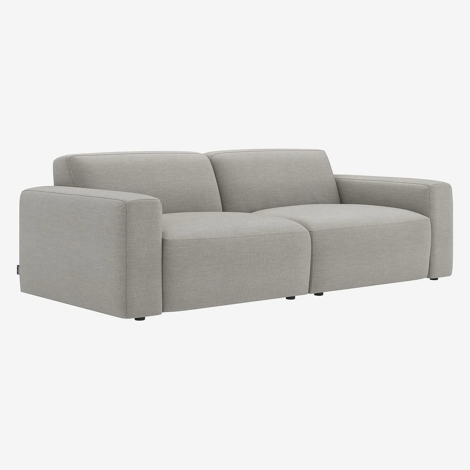 Canapé d'angle modulable en tissu - Gris perle - 4