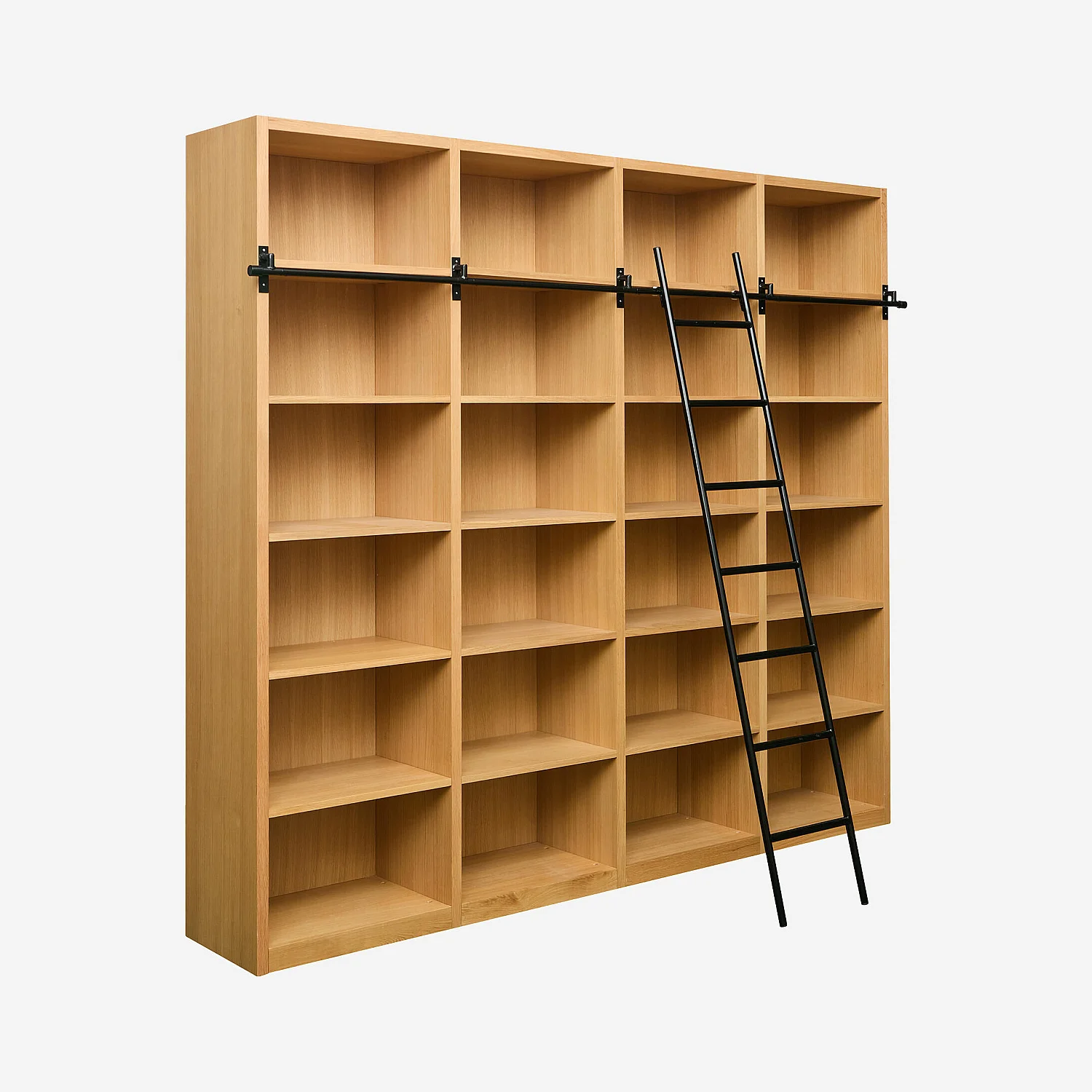 Große Eichenbibliothek mit abnehmbarer Leiter - Natur - Design von Hélèna Pille - 9