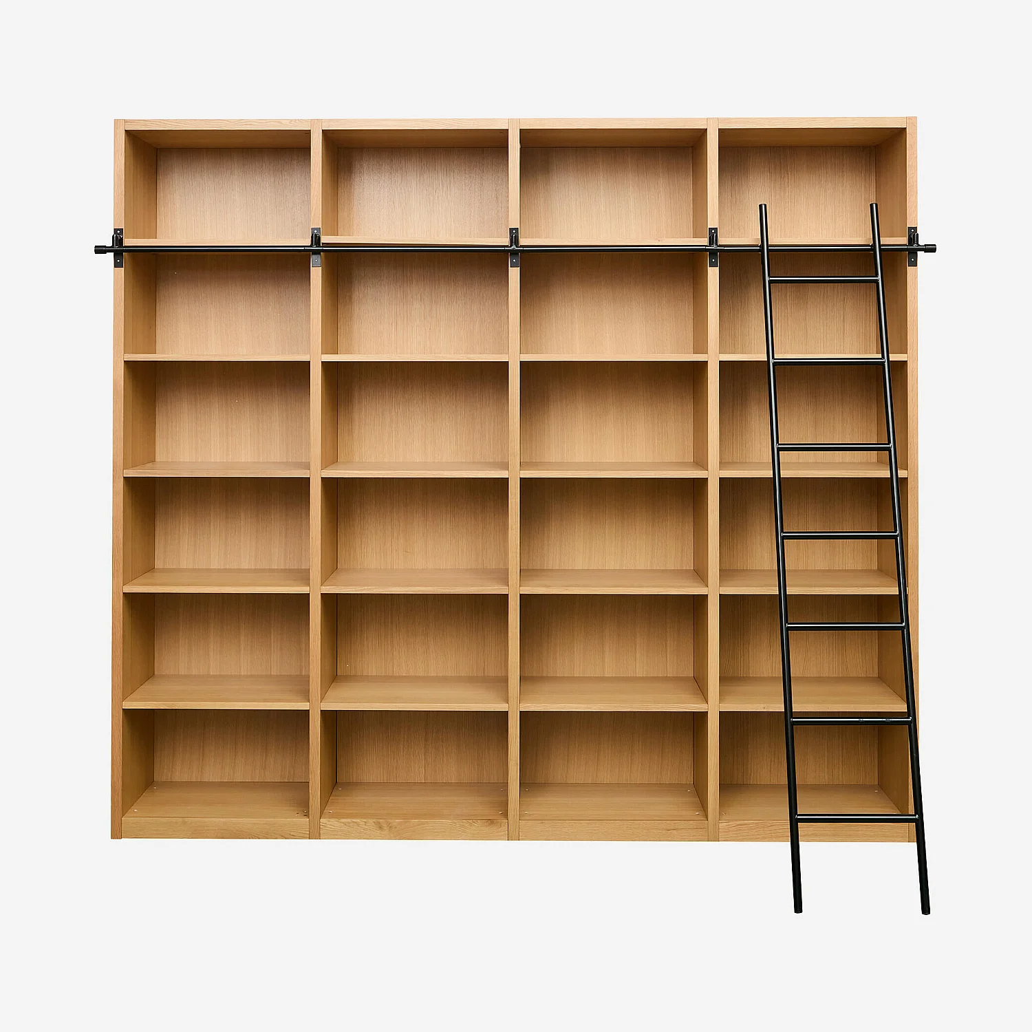 Große Eichenbibliothek mit abnehmbarer Leiter - Natur - Design von Hélèna Pille - 3