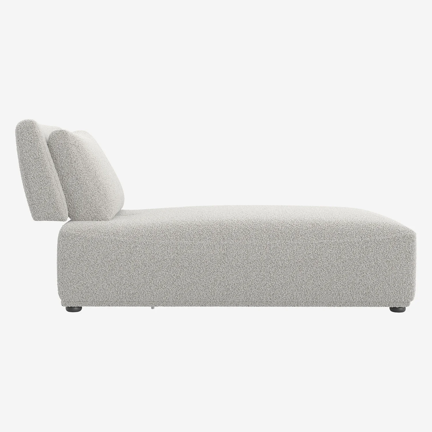 Canapé 3 places modulable en tissu bouclette avec dossier avance-recule - Gris perle - 12