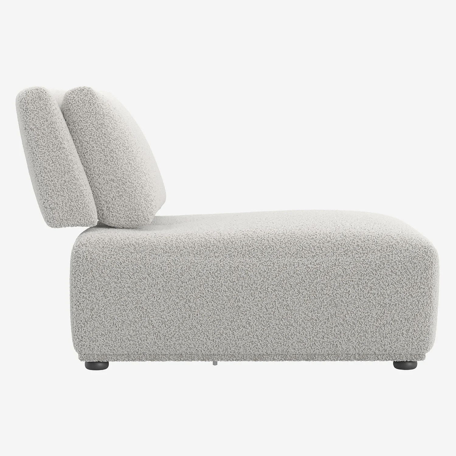 Canapé 3 places modulable en tissu bouclette avec dossier avance-recule - Gris perle - 8