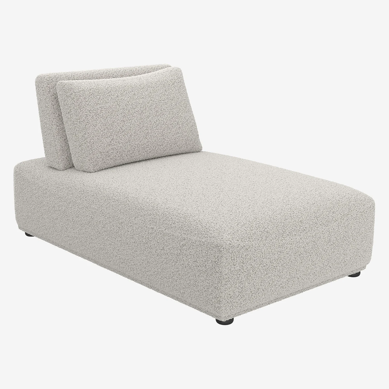 Canapé 3 places modulable en tissu bouclette avec dossier avance-recule - Gris perle - 9