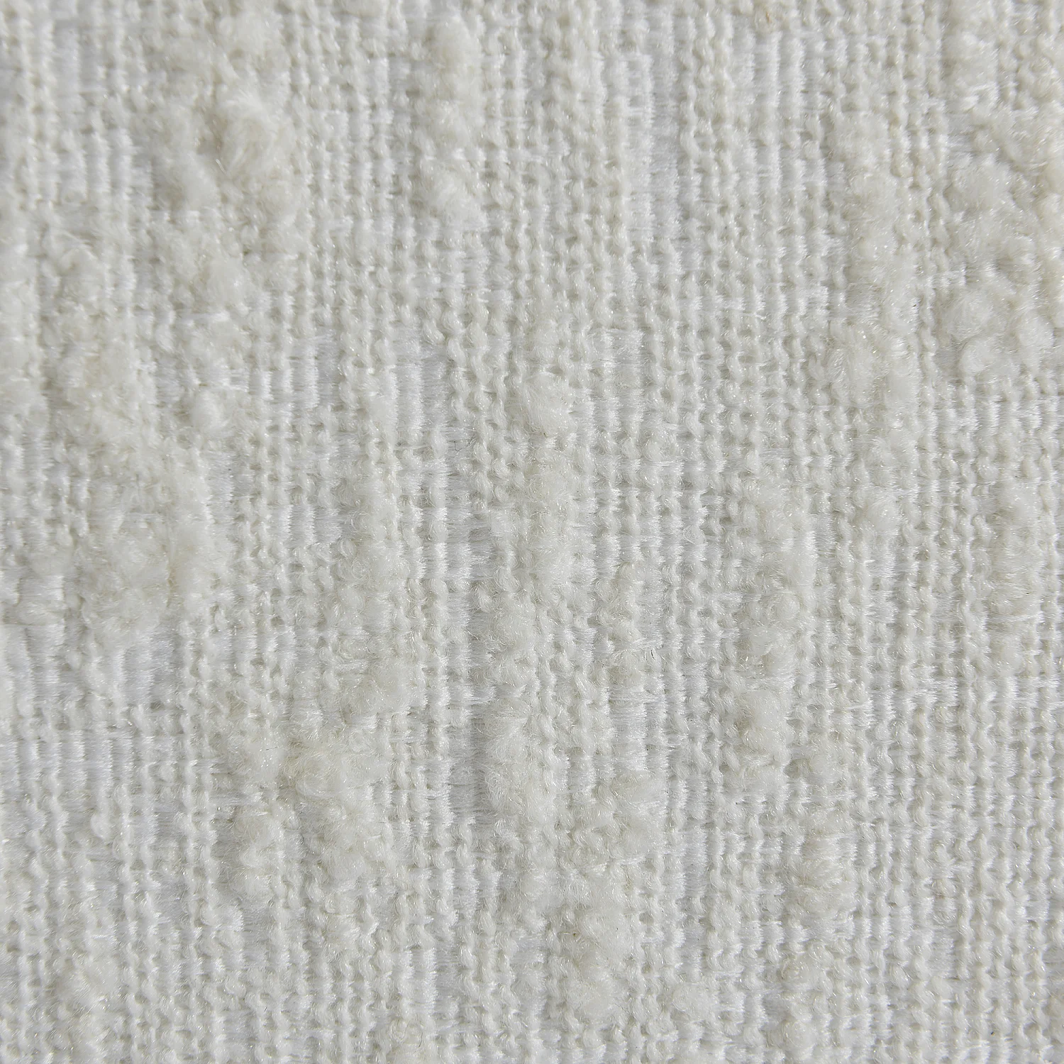 Poltrona in tessuto testurizzato e legno massello - Ecrù - 5