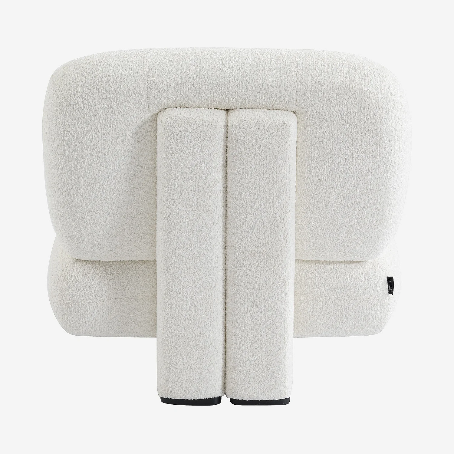 Fauteuil van bouclé stof - Wit - 6