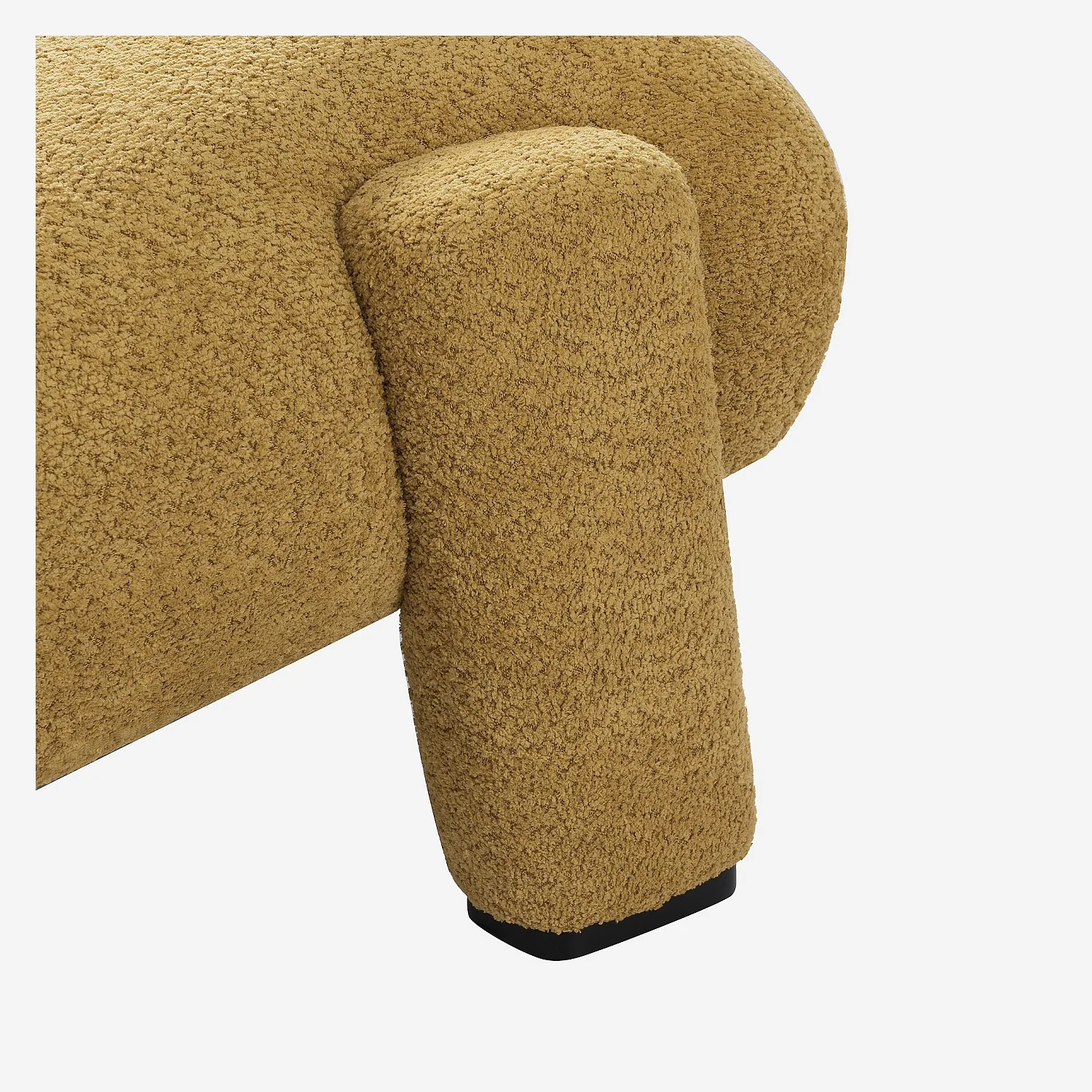 Poltrona in tessuto bouclé - Miele - 2