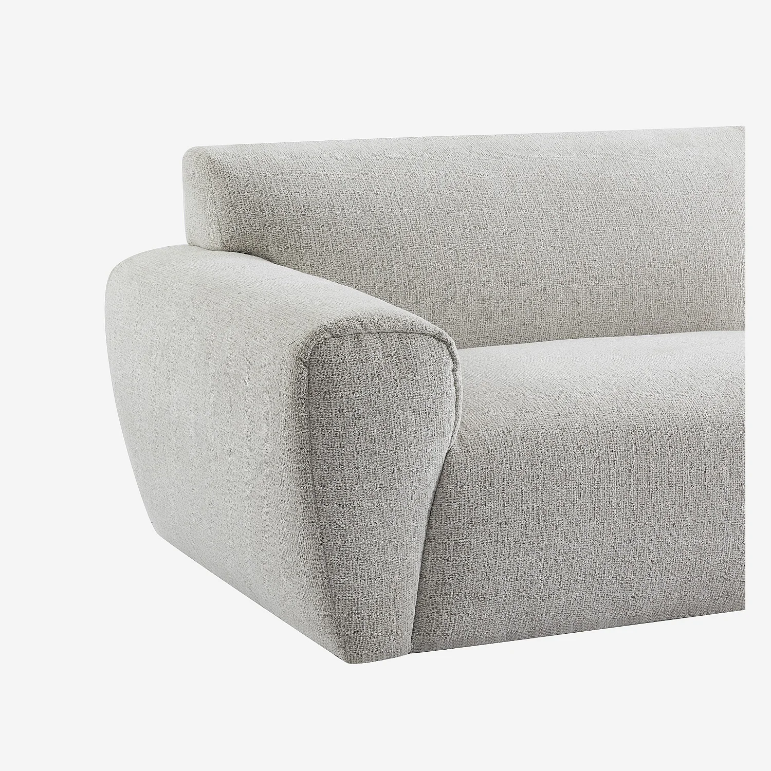 4-zitsbank van chenille stof - Ecru gemêleerd - 2