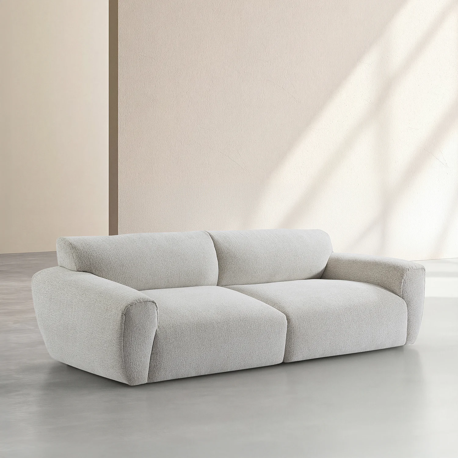 4-zitsbank van chenille stof - Ecru gemêleerd - 3