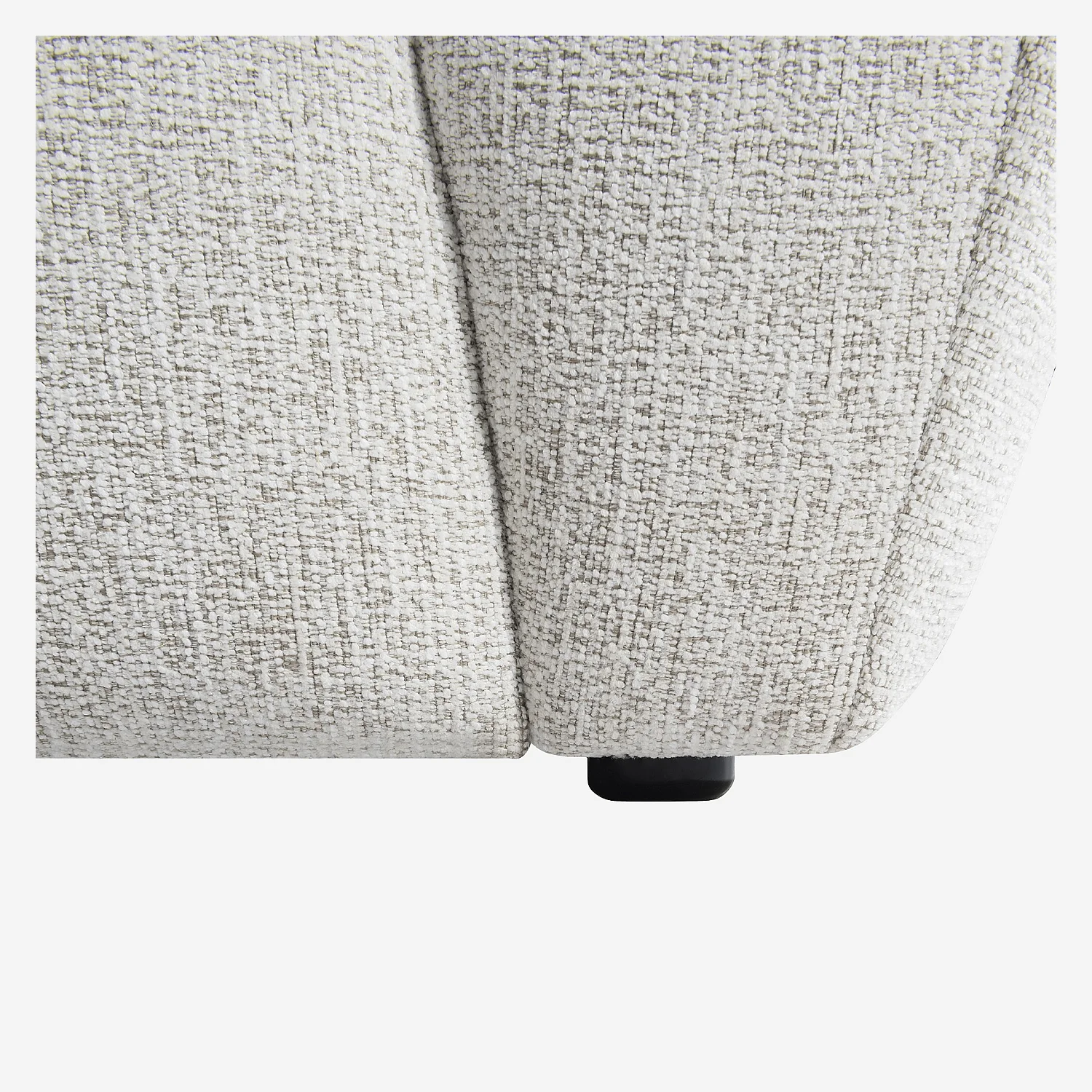 Divano 4 posti in tessuto ciniglia - Ecrù melange - 5