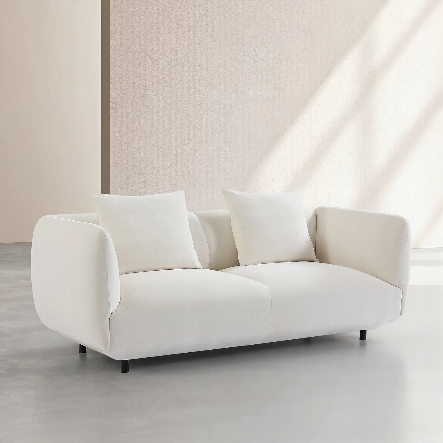 3-zitsbank van stof - Ecru - 3