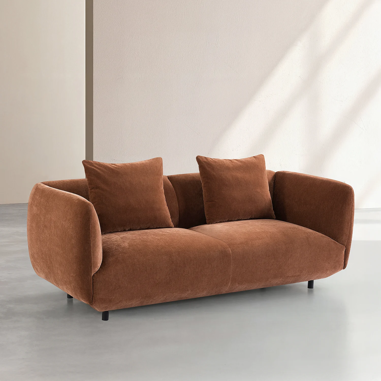 Sofa 3-Sitzer aus Stoff - Kupferbraun - 3