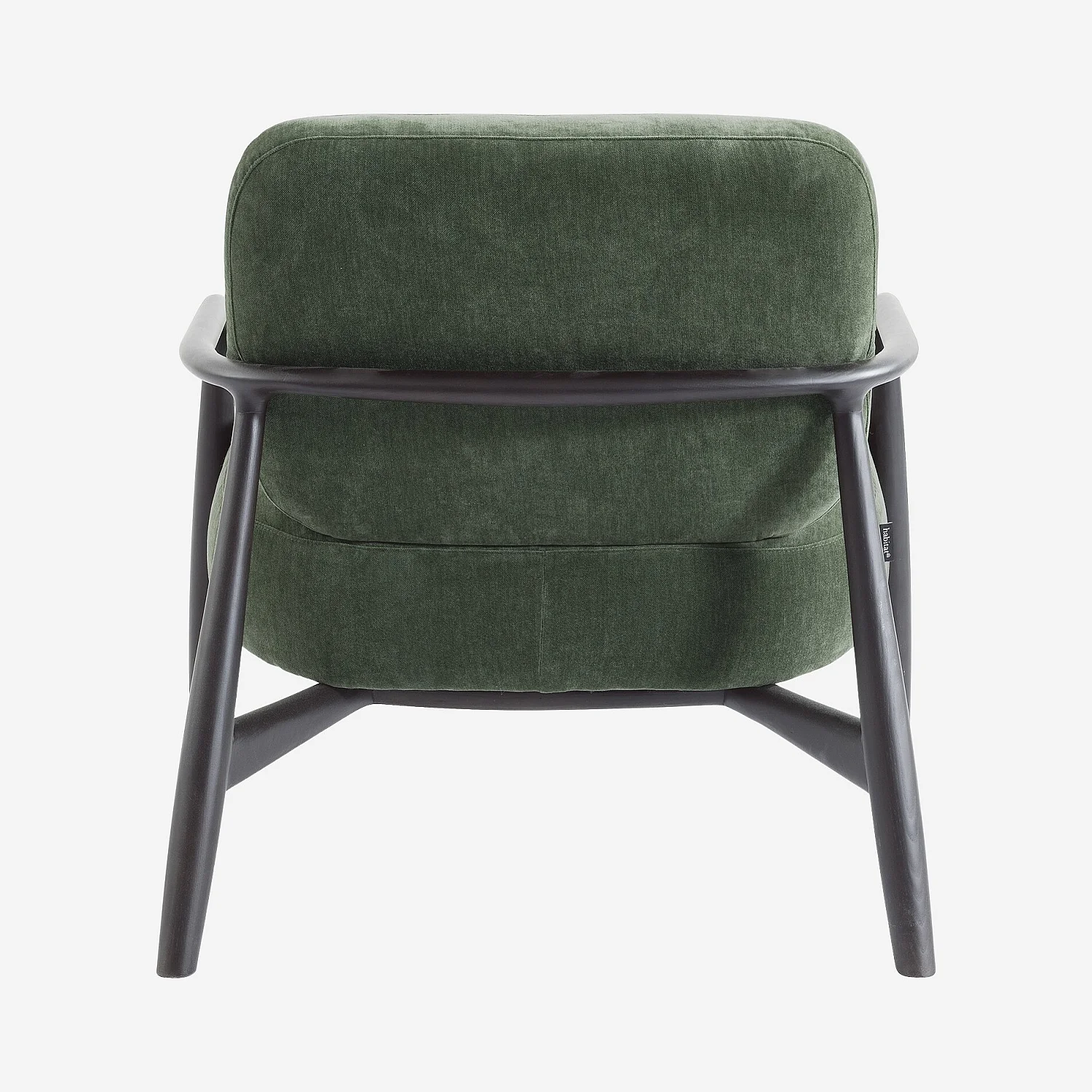 Poltrona in tessuto e legno massello - Verde kaki - 6