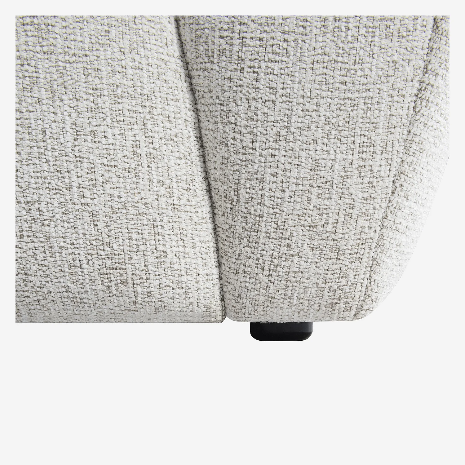 Canapé 3 places en tissu chenille - Écru mélangé - 5