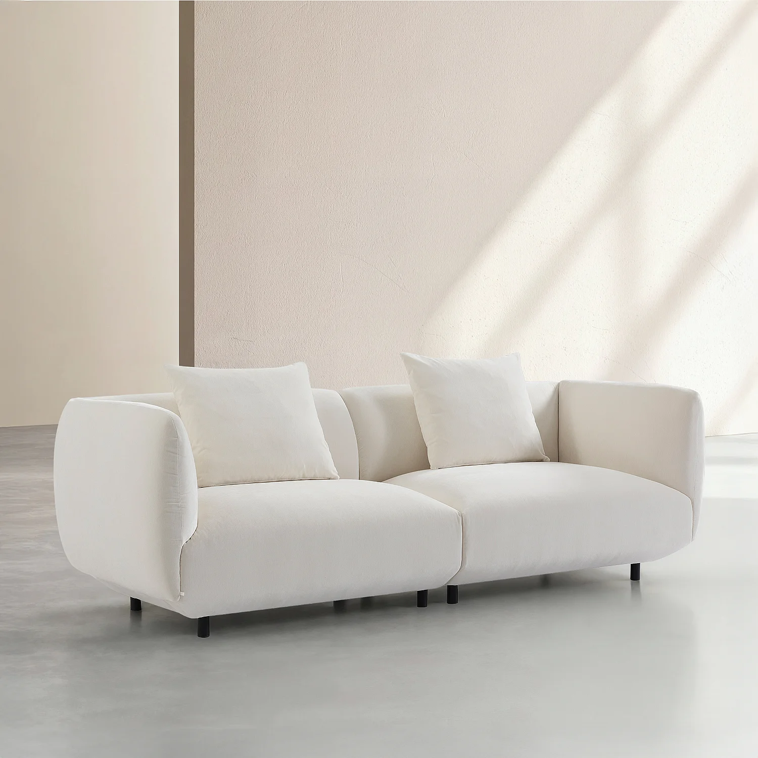 Sofa 4-Sitzer aus Stoff - Ecru - 2