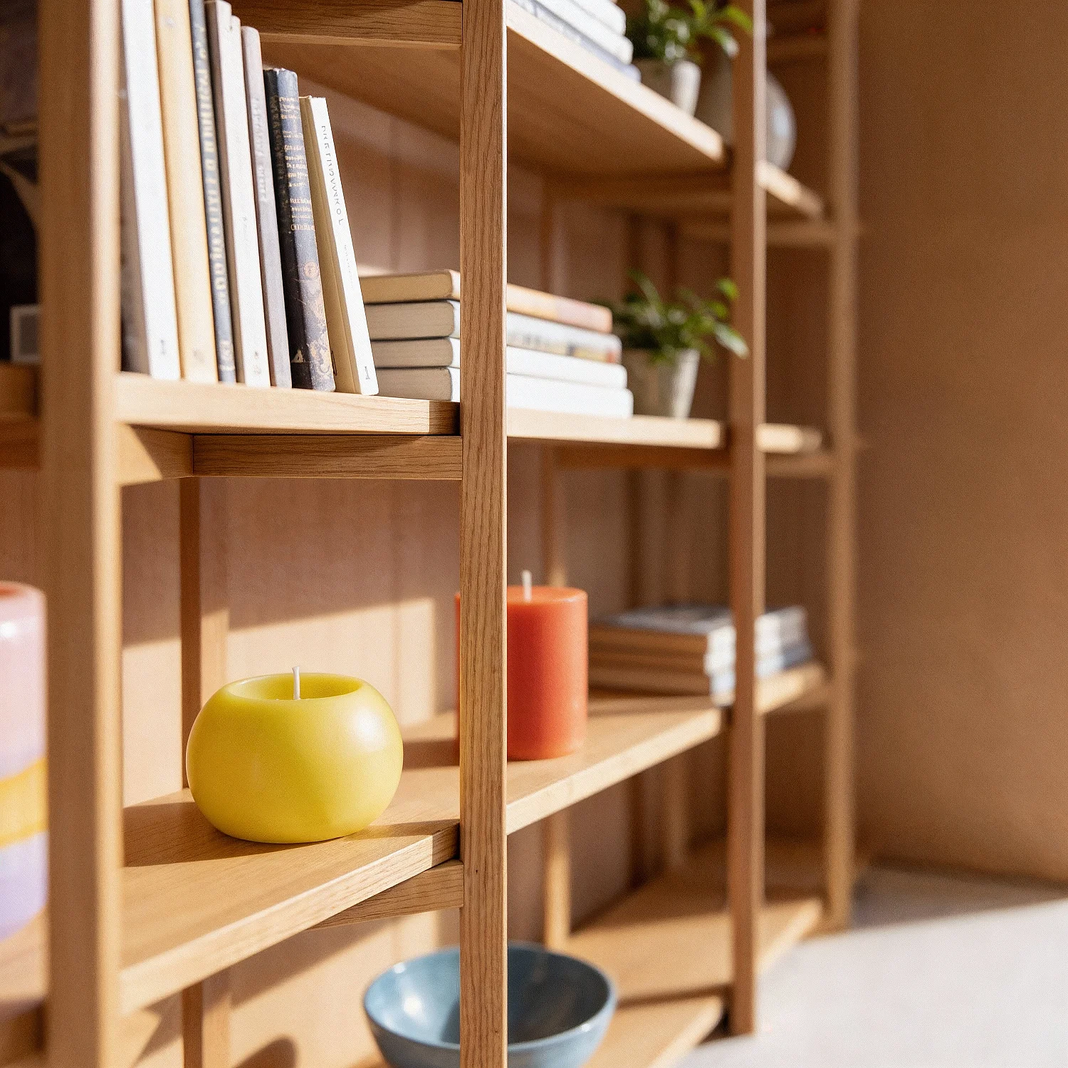 Großes Bücherregal mit 5 Regalböden aus Eiche - Natur - 8