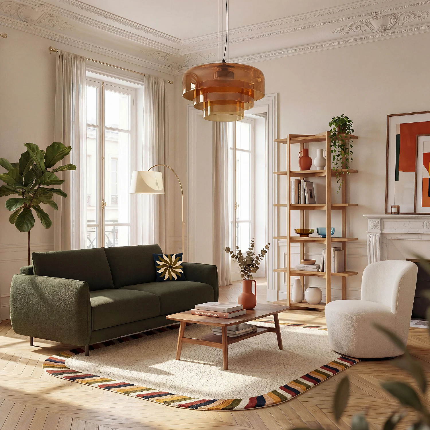 Boekenkast met 5 schappen van eikenhout - Natuurlijk - 9