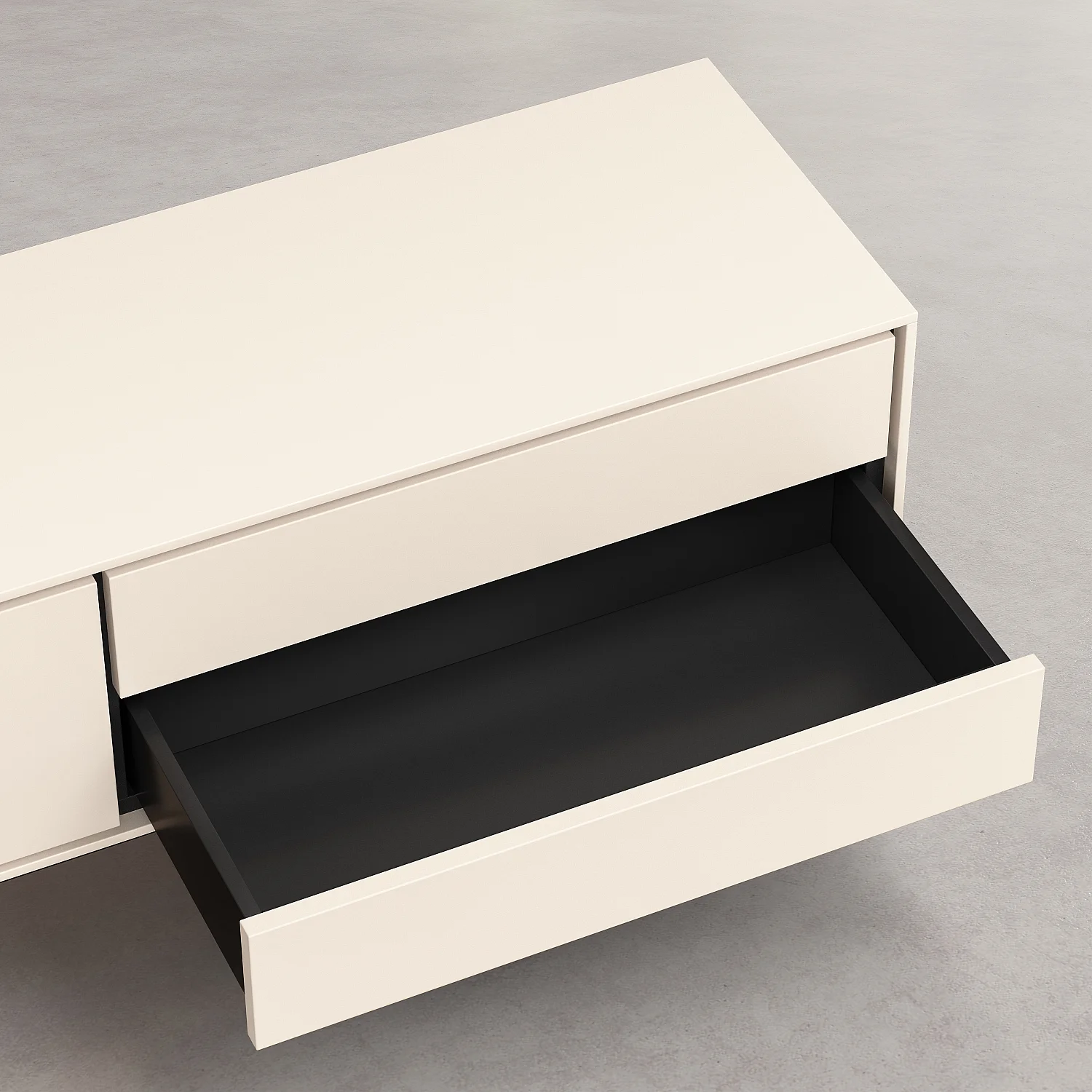 TV-Möbel mit 2 Türen und 2 Schubladen - Beige - Design by Céline Mognon Fichet - 3