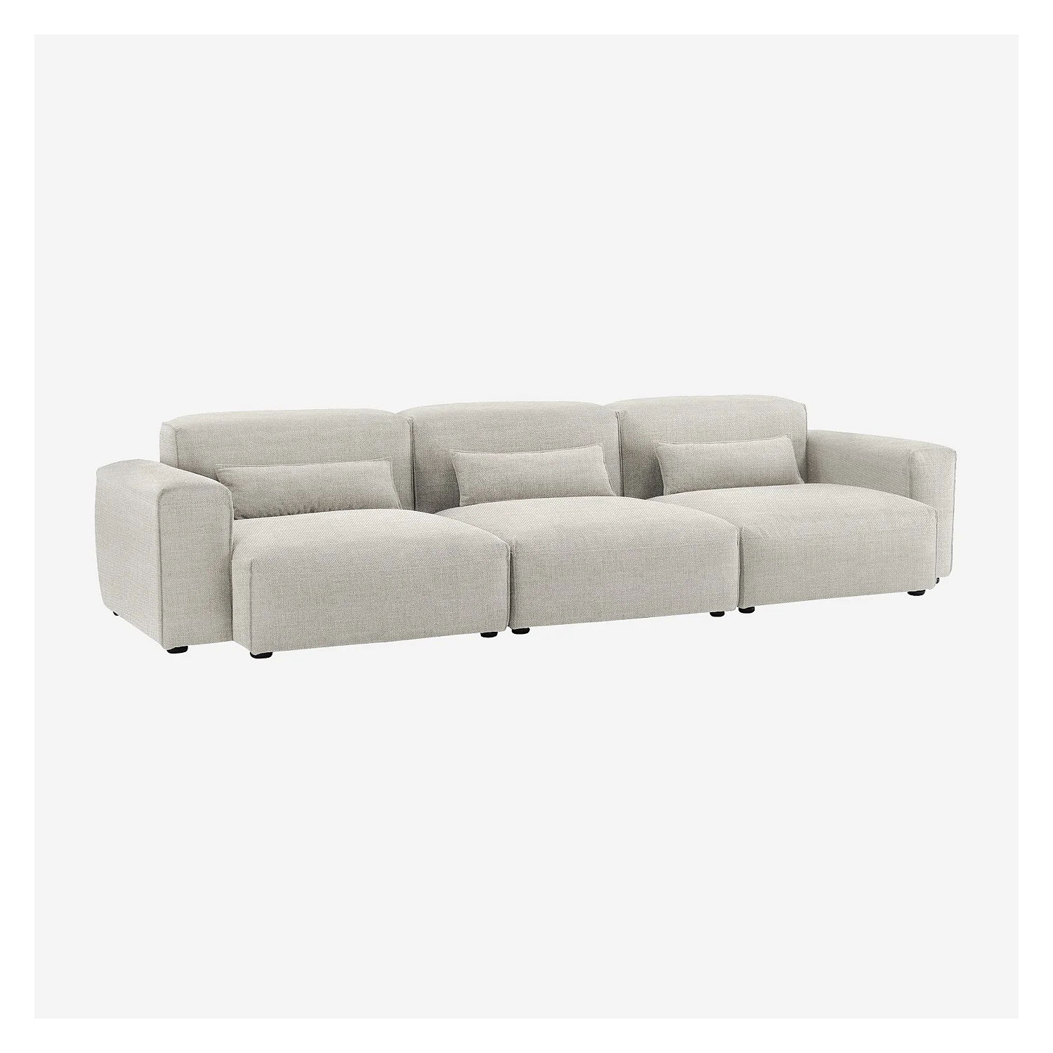 Sofa 4-Sitzer aus Stoff - Melange-Beige - 3