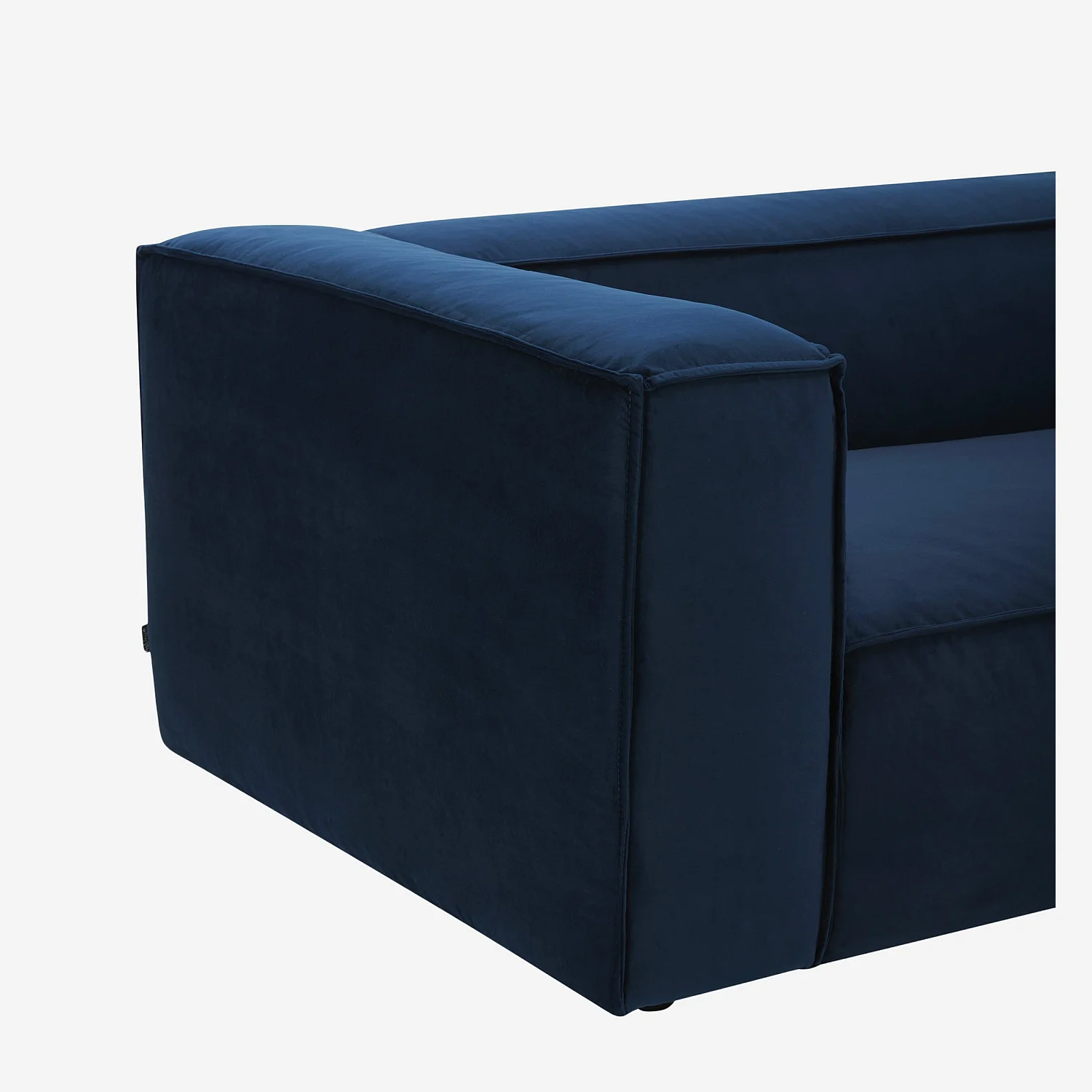 Canapé 2 places en velours - Bleu marine - 2