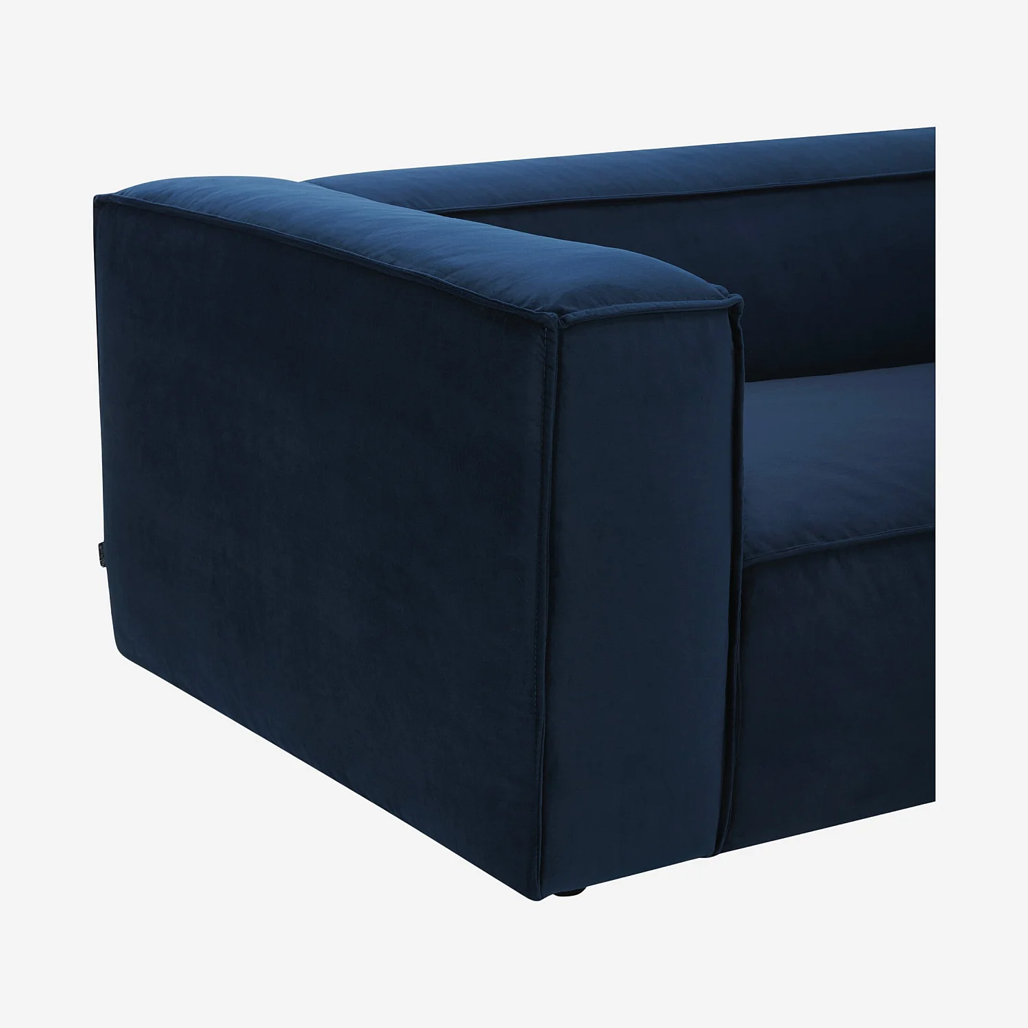 Canapé 2 places en velours - Bleu marine - 2