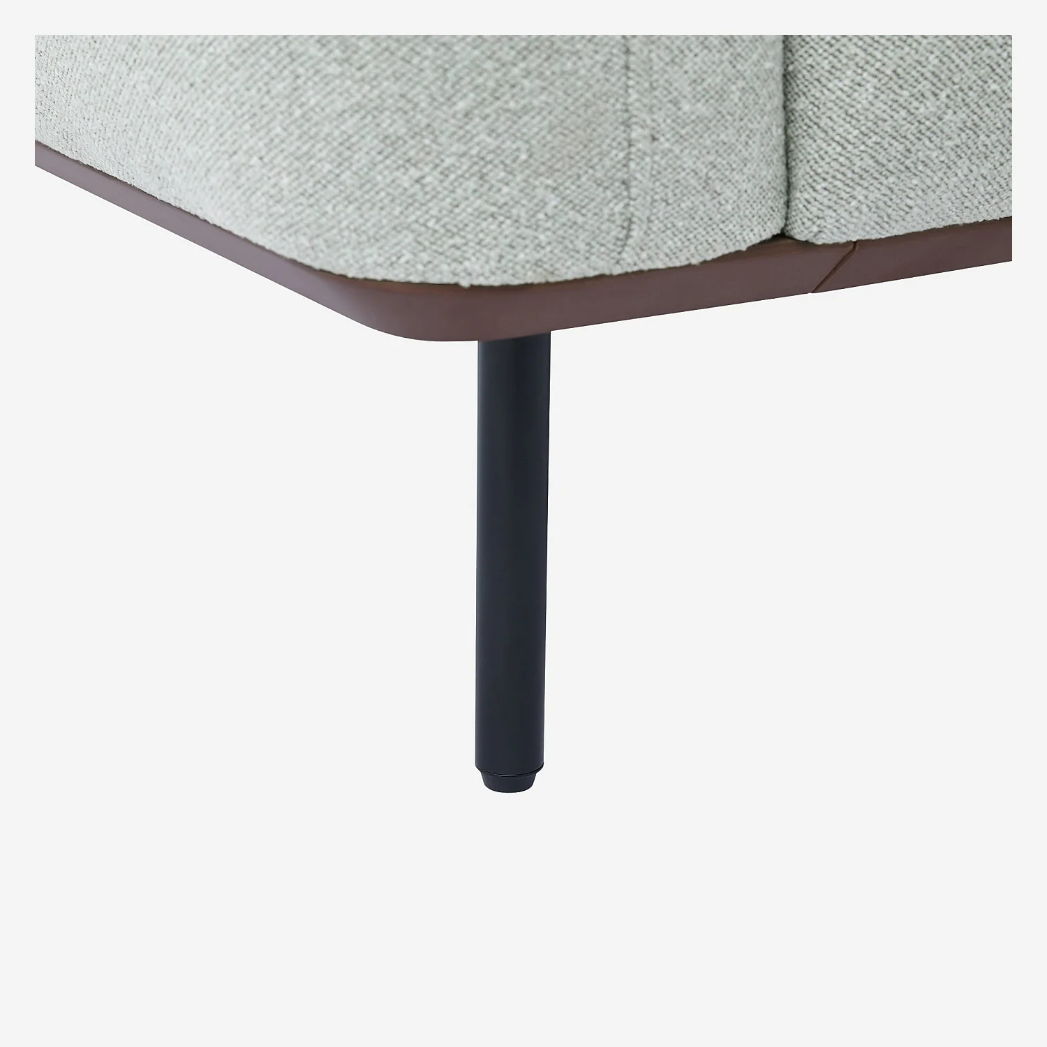 Fauteuil en tissu et métal - Gris mélangé - 5